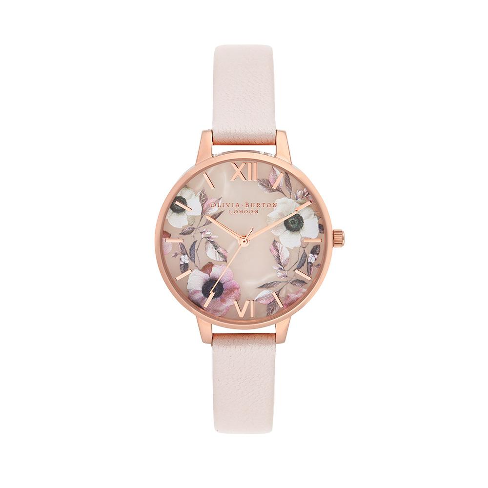 OLIVIA BURTON Rose Gold Case Watch with Pink Floral Dial and Pink Strap Olivia Burton Watch With 34mm Floral Face & Pink Band  main image 3