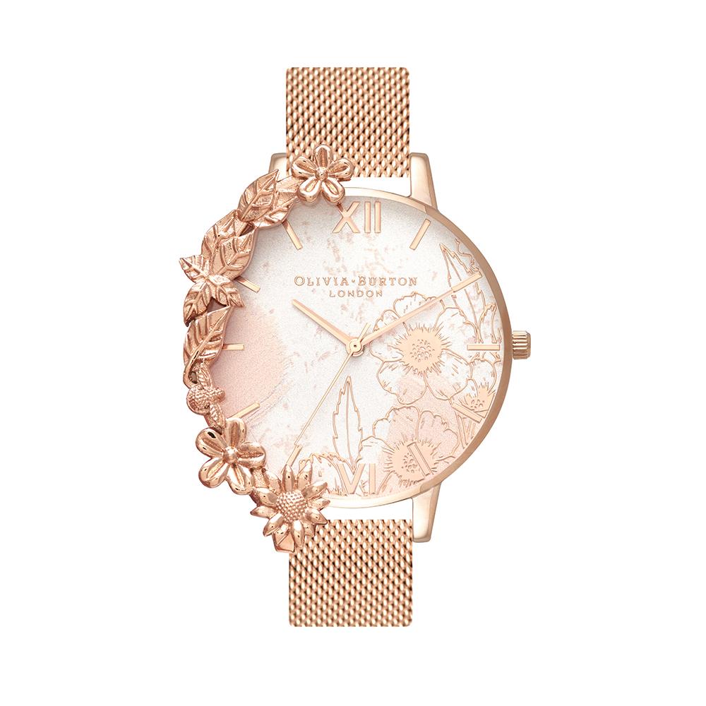 Olivia Burton Case Cuffs Rose Gold Watch Rose Gold