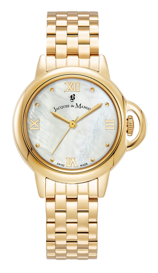 JDM Grace 32mm Analog Gold Stainless Steel Strap Watch