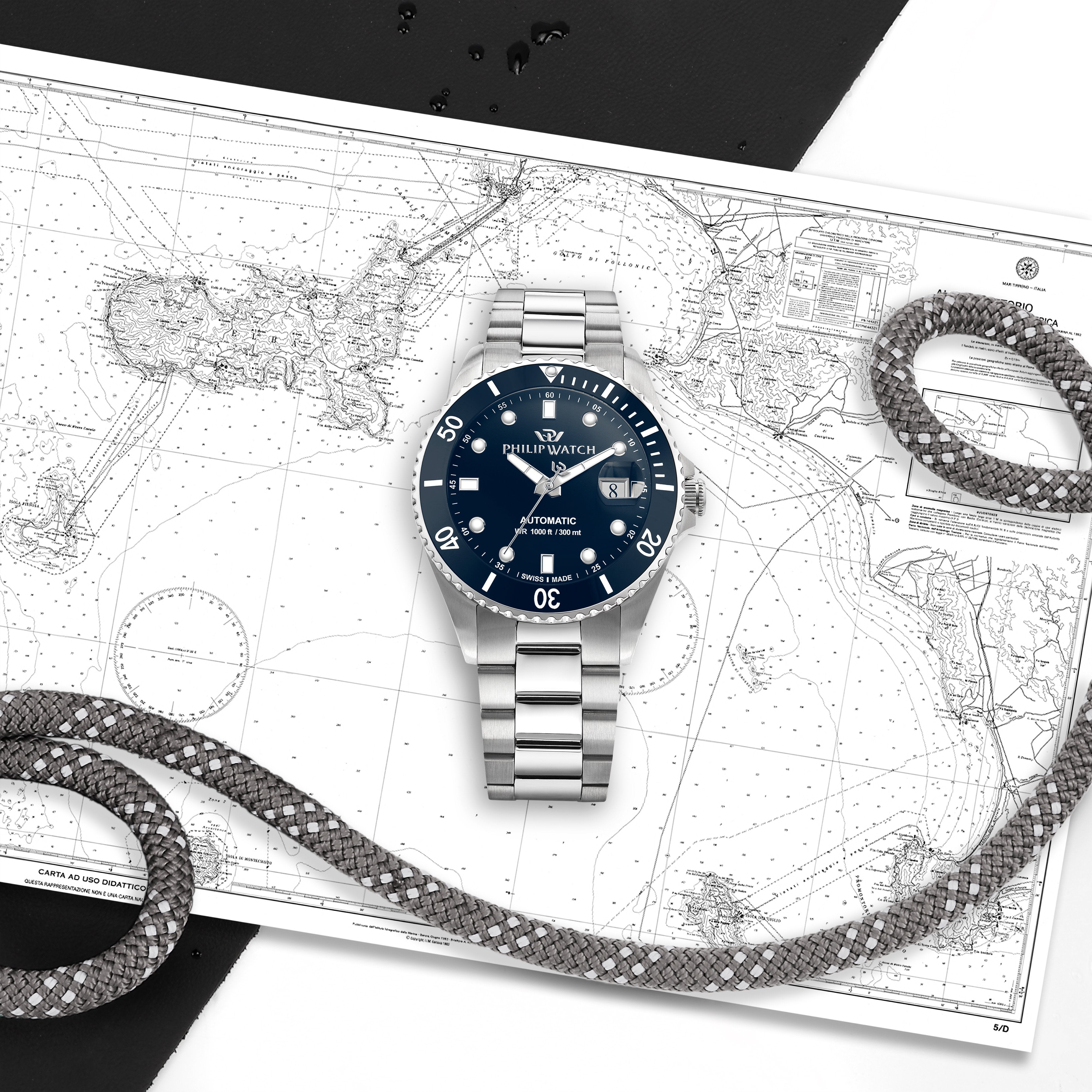 Philip Caribe Diving Automatic Blue Watch