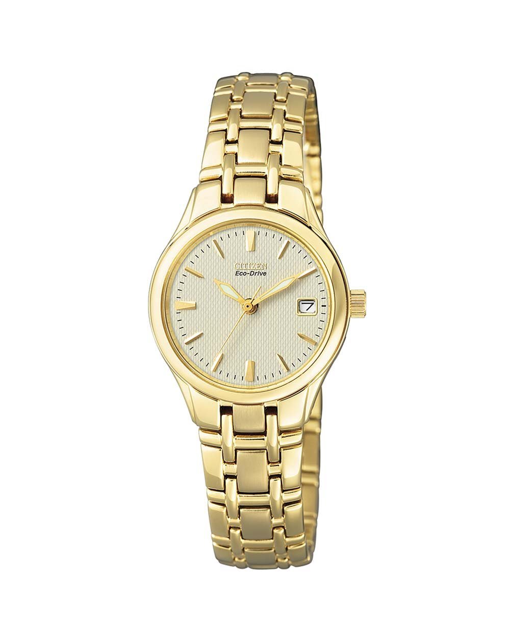 Citizen Ladies Eco-Drive Gold Tone Watch EW1262-55P