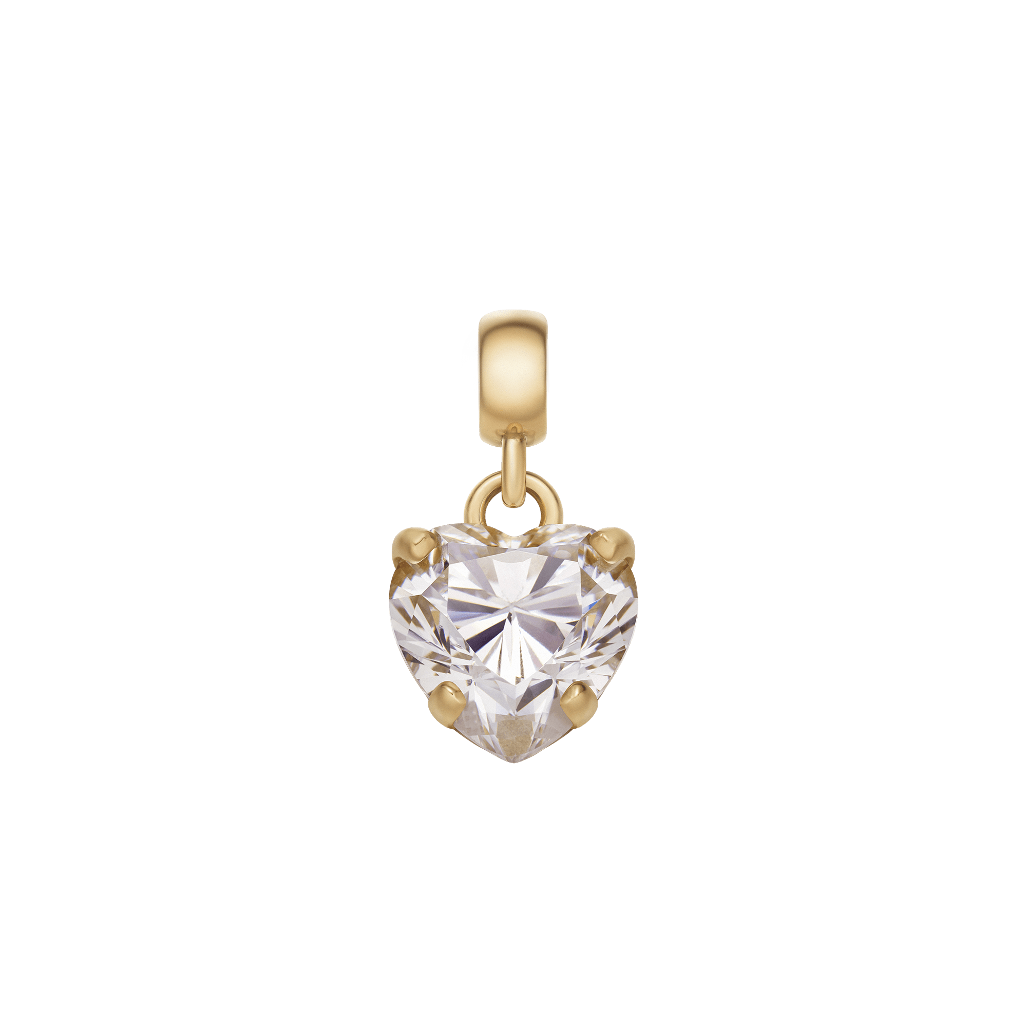 Daniel Wellington Heart White Crystal Charm Gold