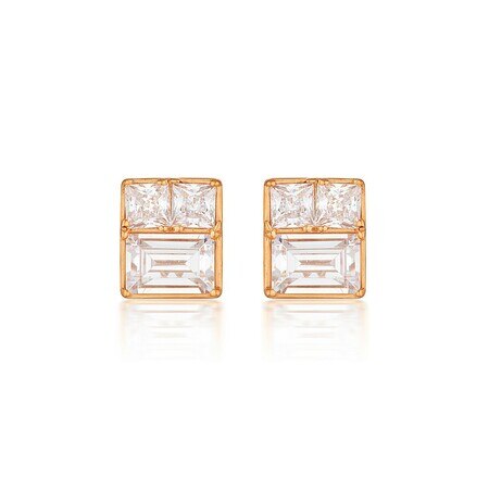 Georgini Elena Mosaic Stud Earring Rose Gold