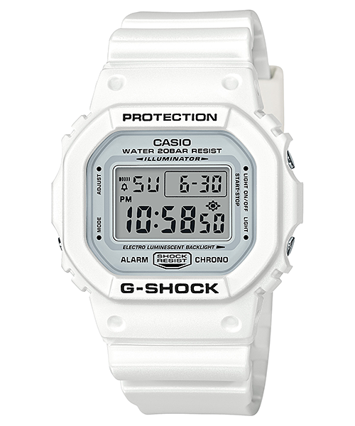 G Shock 5600 Series All White Men s Watch DW5600MW 7D Watch Direct