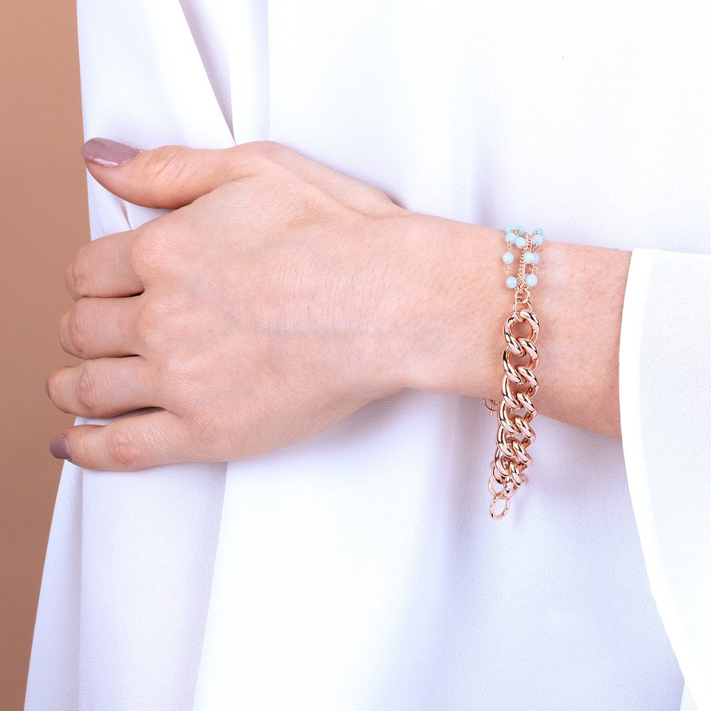 Bronzallure Rosary Bracelet Golden Rosè