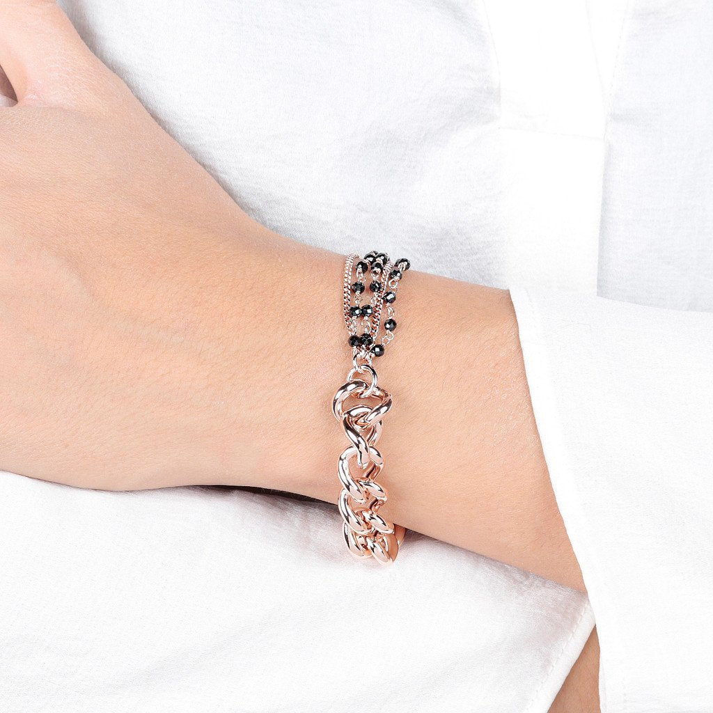Bronzallure Rosary Bracelet Golden Rosè