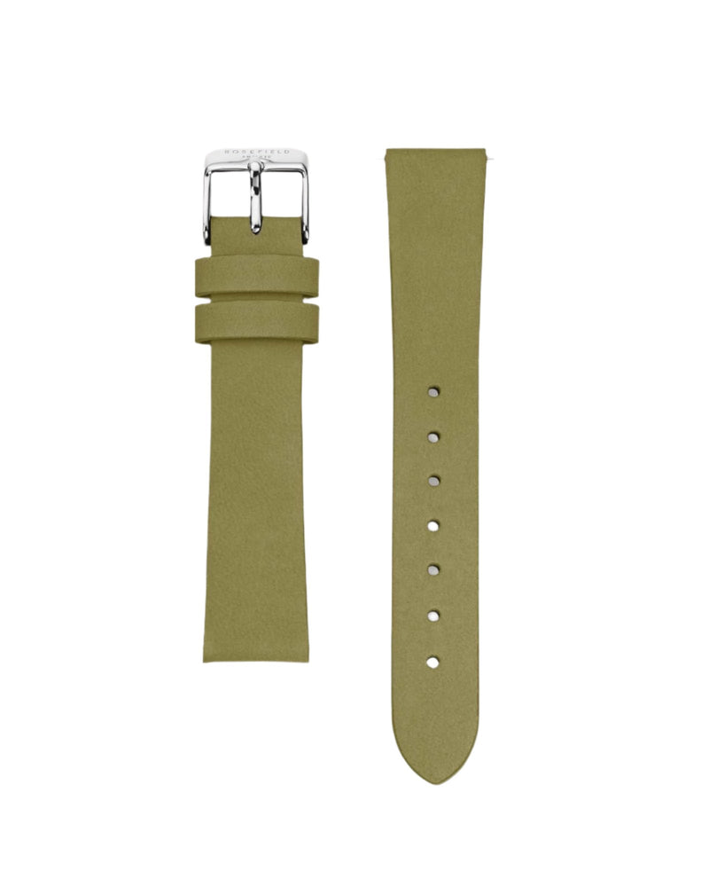 Rosefield Pearl 36mm Mother of Pearl Dial Olive Leather Strap Watch RMOLS-R05