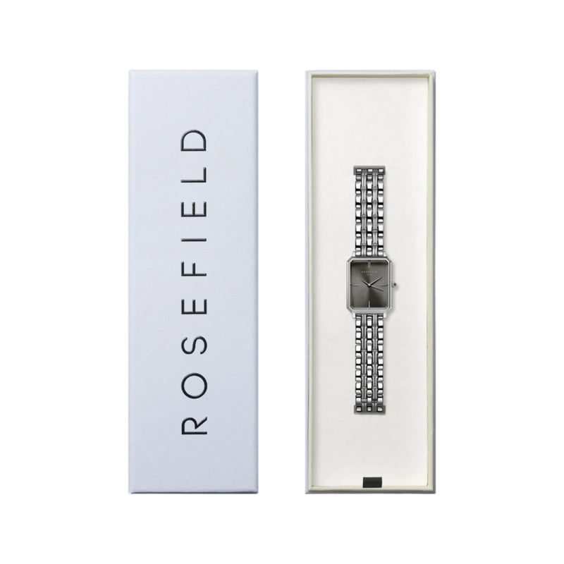 Rosefield The Octagon Grey Sunray Steel Silver Watch OGSSS-O80