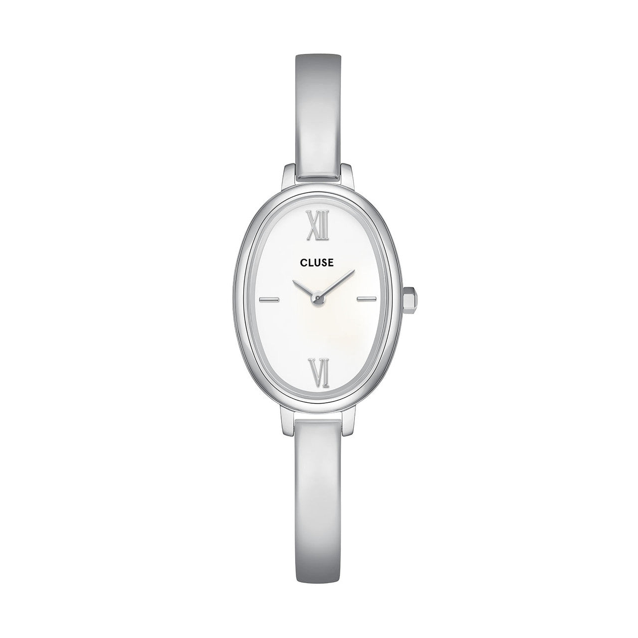 CLUSE L'Ovale Steel, White Dial Silver Band Women's Watch CW16102