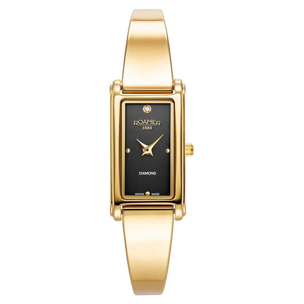 Roamer Elegance Diamond 42mm Gold Stainless Steel Strap Watch