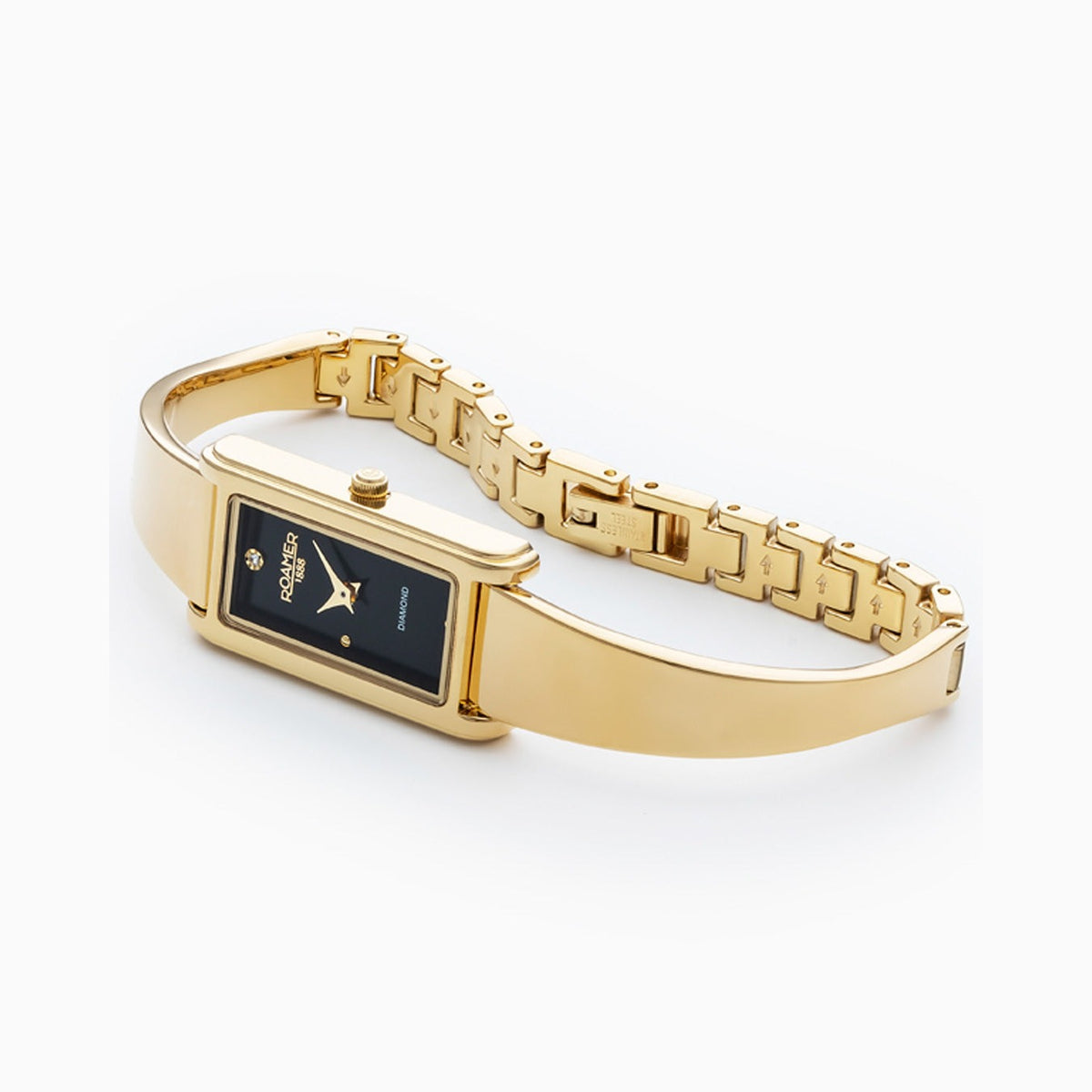 Roamer Elegance Diamond 42mm Gold Stainless Steel Strap Watch, alternate view