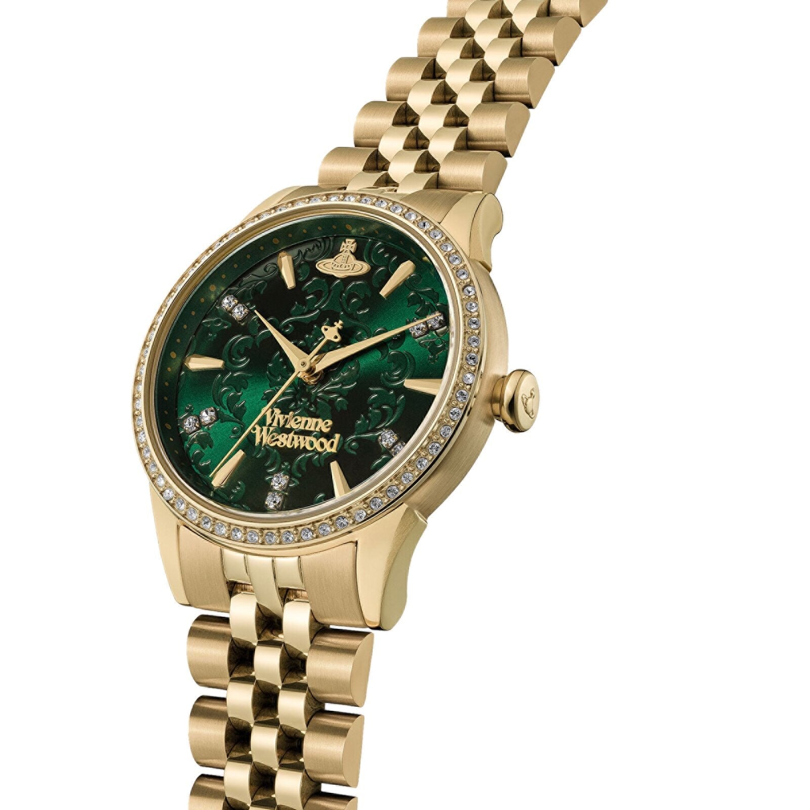 Vivienne Westwood Little Wallace Green Dial Stainless Steel Women's Watch VV327GRGD
