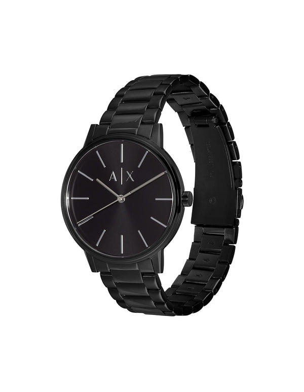 Armani Cayde Elegant Black Steel Band Timepiece AX2701