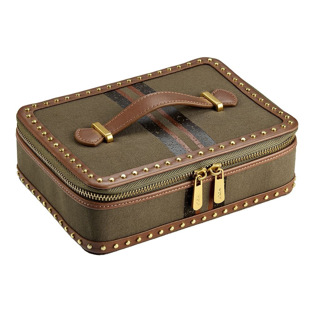 Ida Travel Zip Khaki Jewellery Case 190042