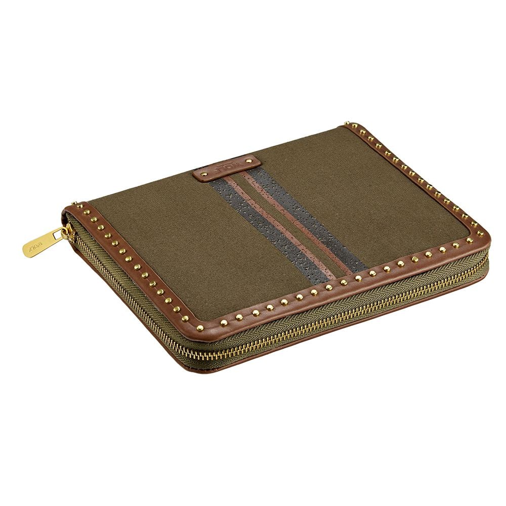 Ida Travel Zip Jewellery Portfolio Khaki 190043