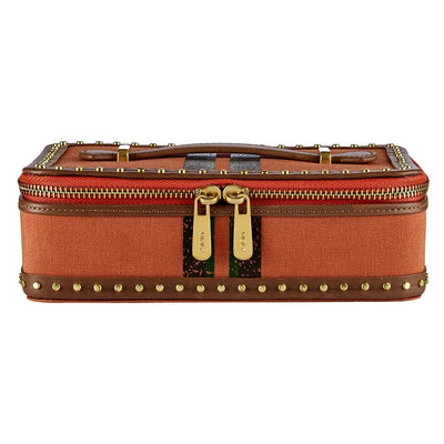 Ida Travel Zip Jewellery Case Orange 190045