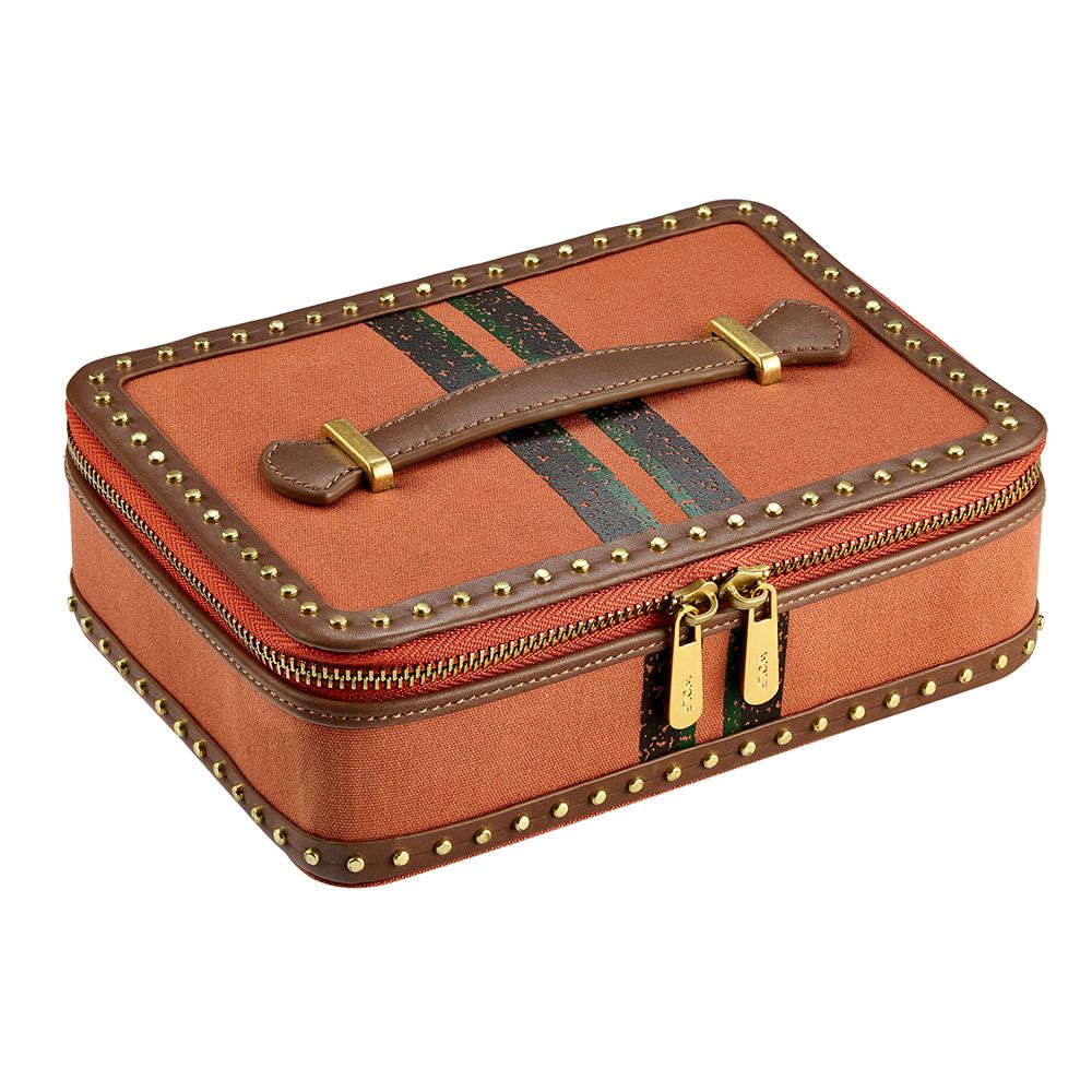 Ida Travel Zip Jewellery Case Orange 190045
