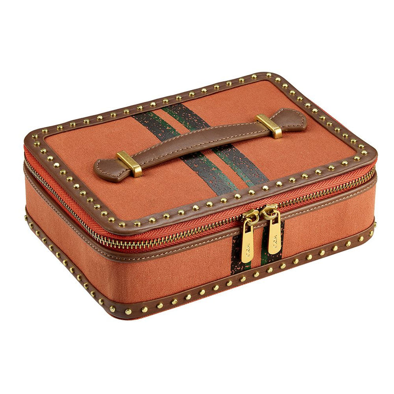 Ida Travel Zip Jewellery Case Orange 190045