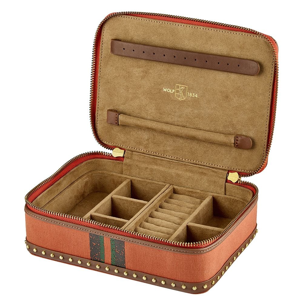 Ida Travel Zip Jewellery Case Orange 190045