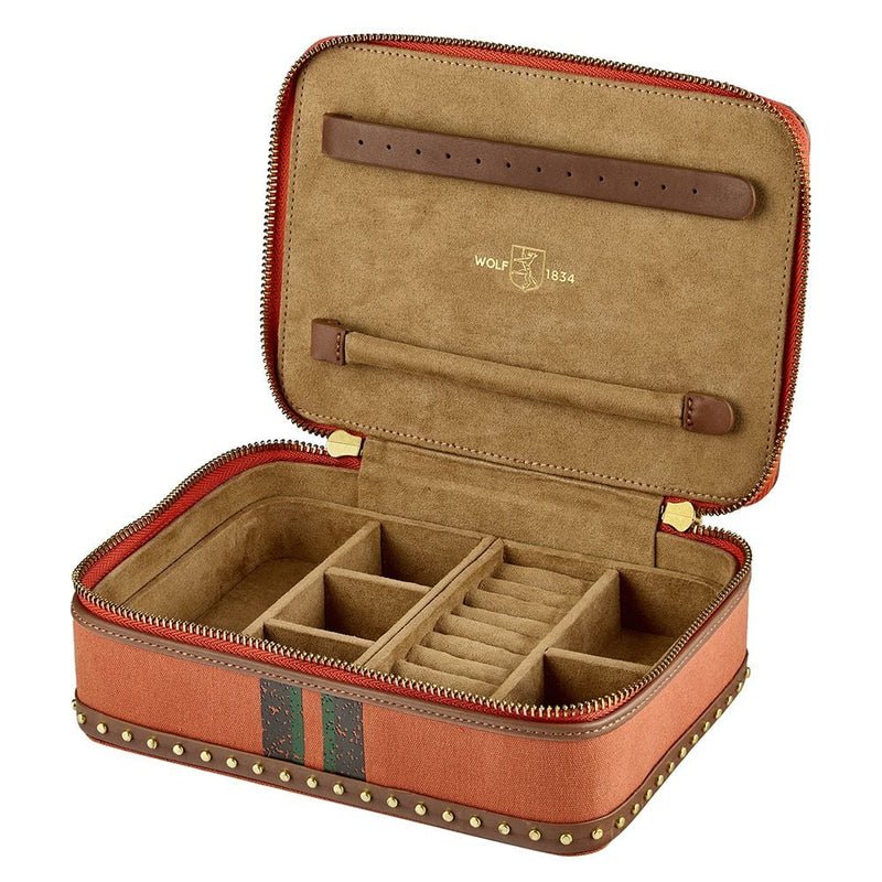 Ida Travel Zip Jewellery Case Orange 190045