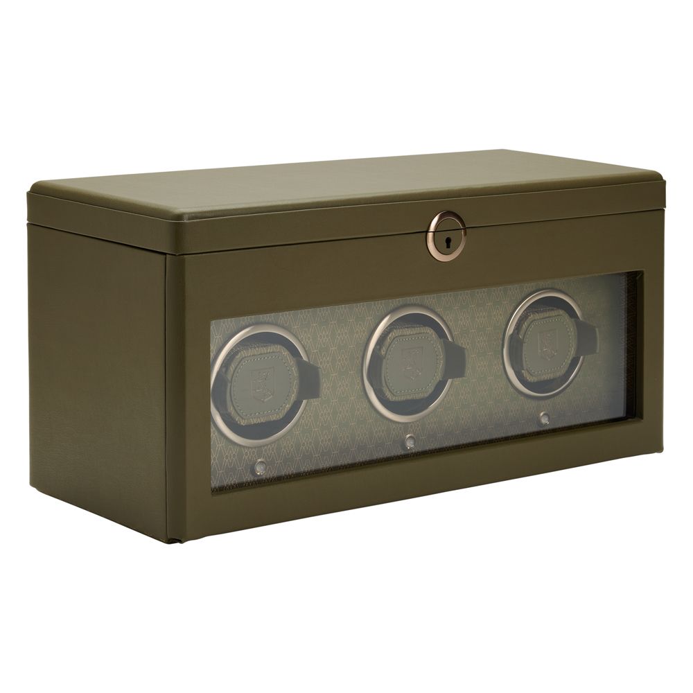 Wolf Earth Triple Watch Winder Olive 190541