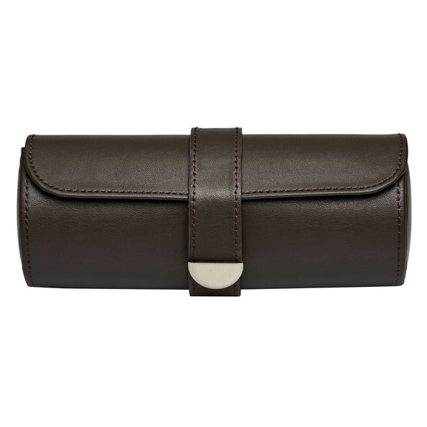 Wolf Earth Triple Watch Roll Coffee 190606