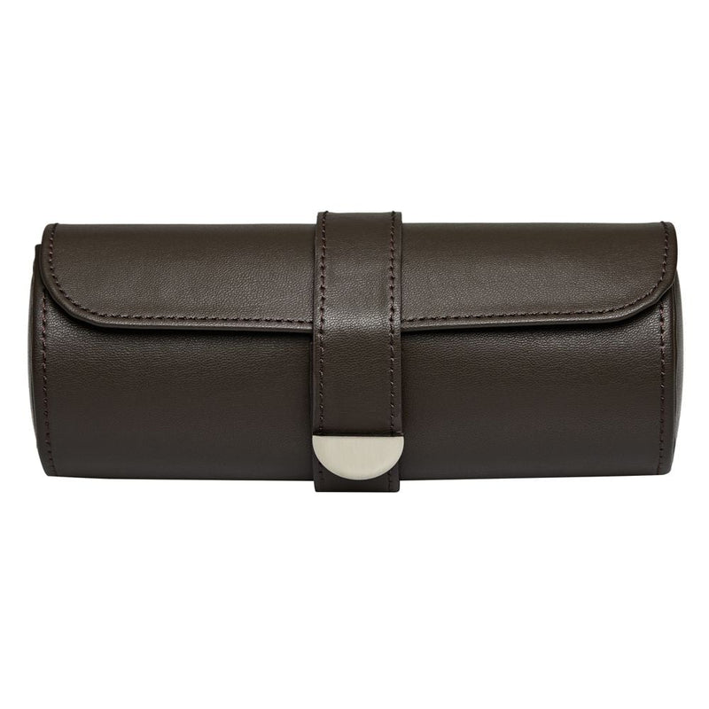 Wolf Earth Triple Watch Roll Coffee 190606