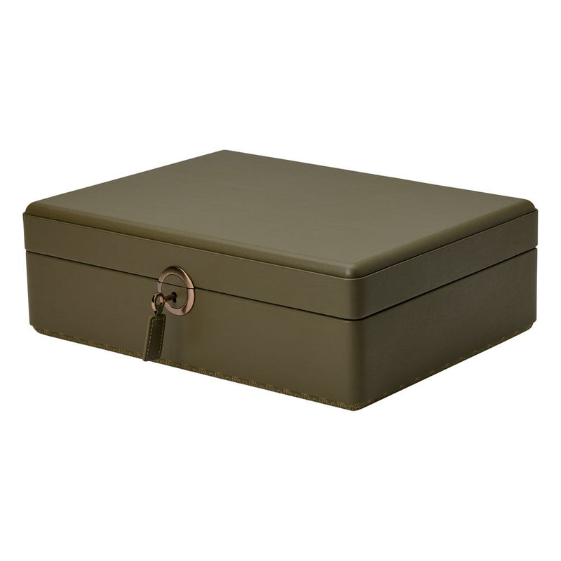 Wolf Earth 5 Piece Watch Box with Storage Olive 190941