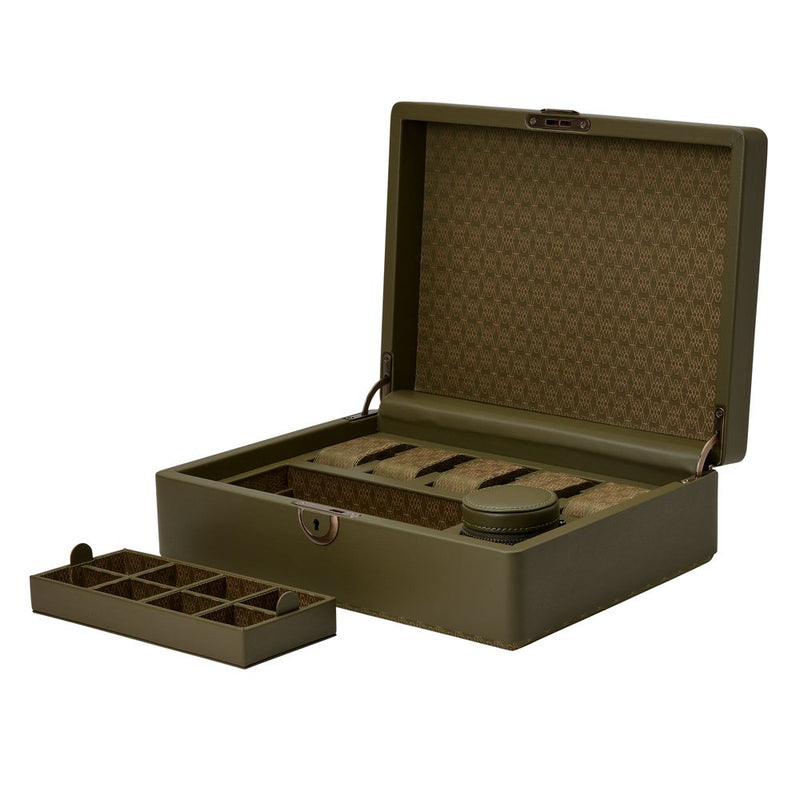 Wolf Earth 5 Piece Watch Box with Storage