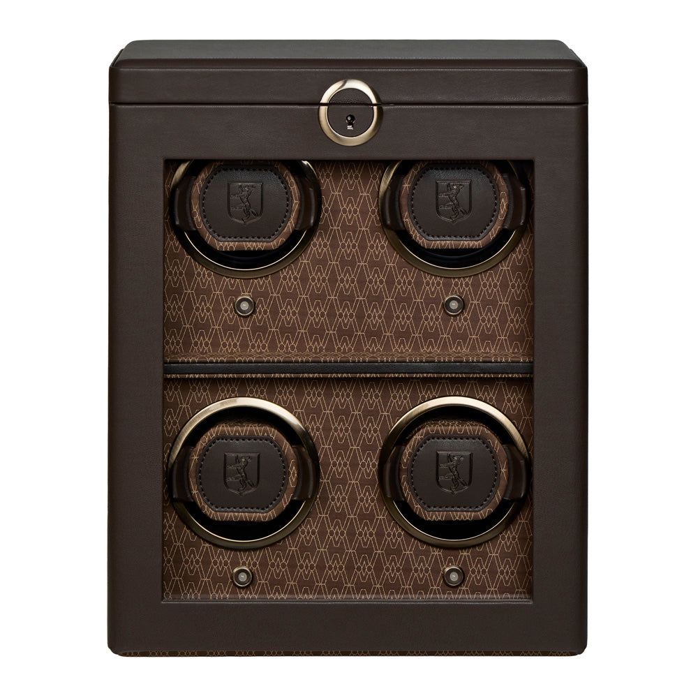 WOLF Earth 4 Piece Watch Winder in Coffee