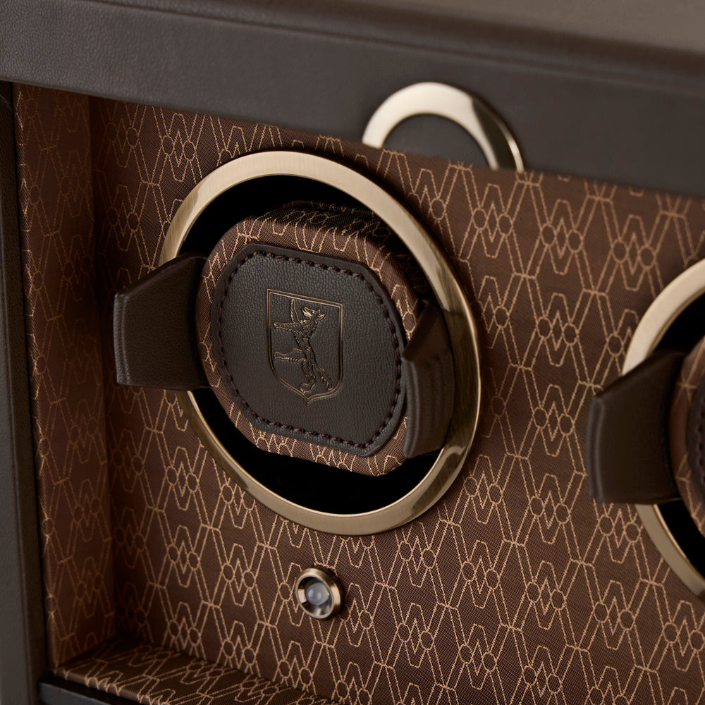 WOLF Earth 4 Piece Watch Winder in Coffee