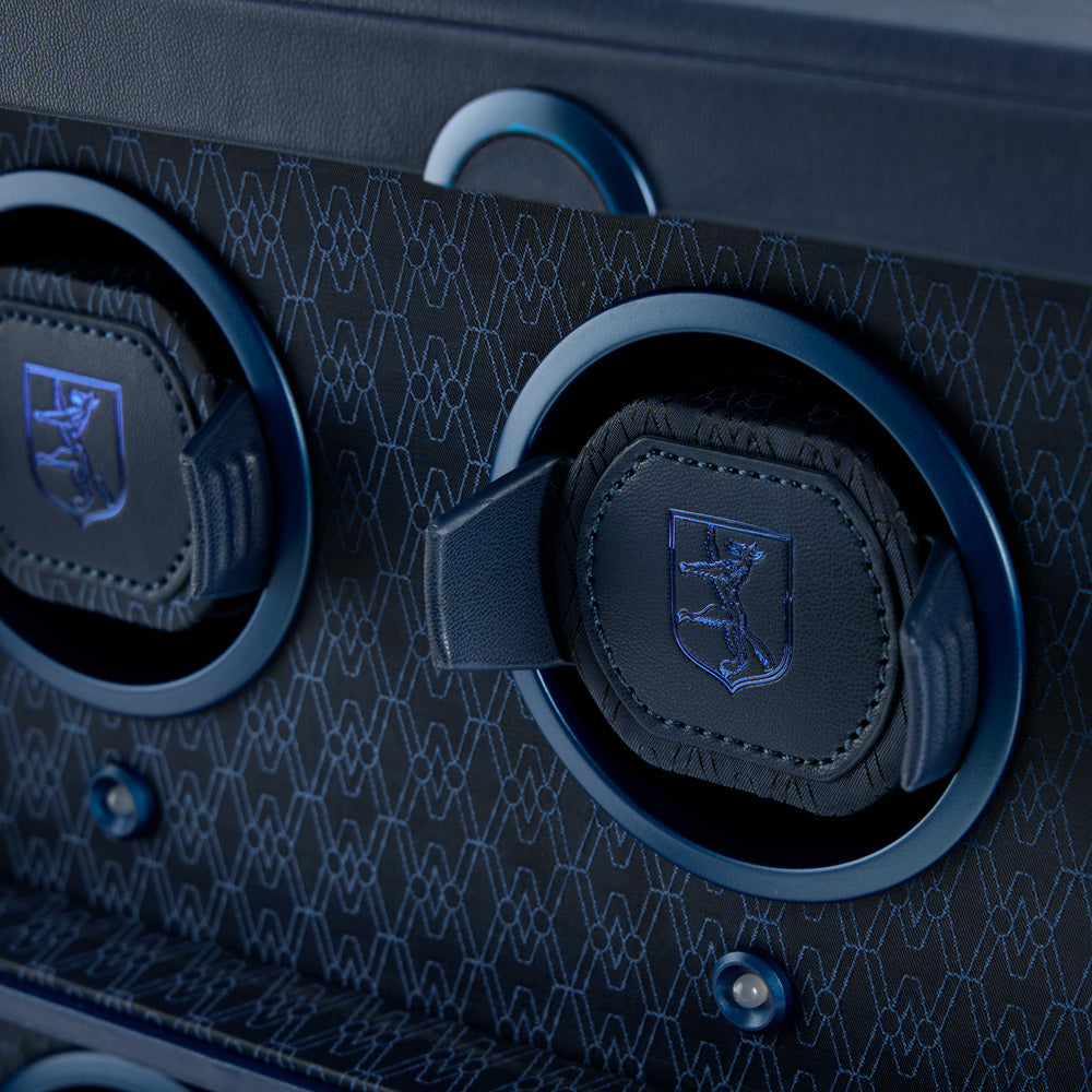 WOLF Earth 4 Piece Watch Winder in Midnight Blue
