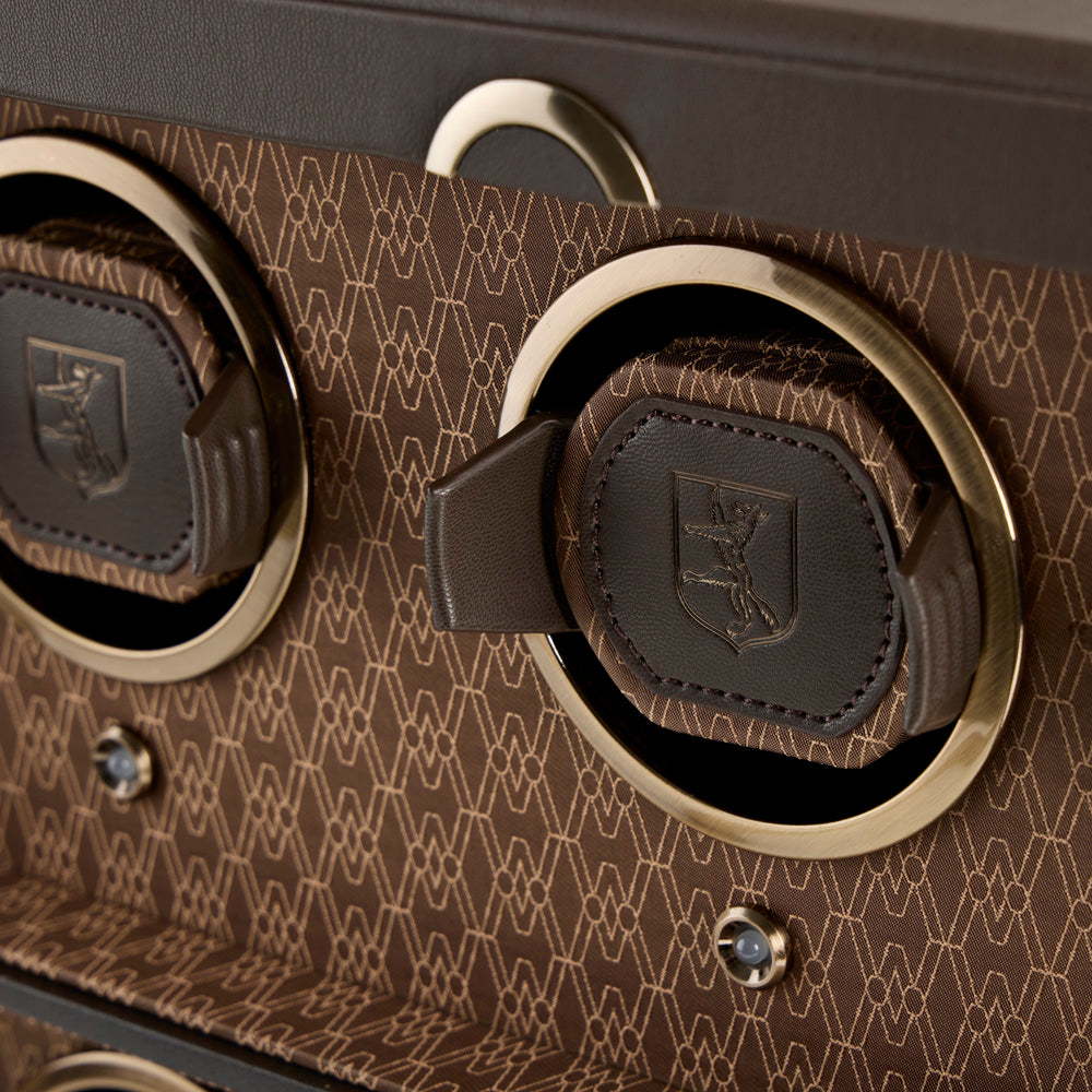 WOLF Earth 6 Piece Watch Winder in Coffee