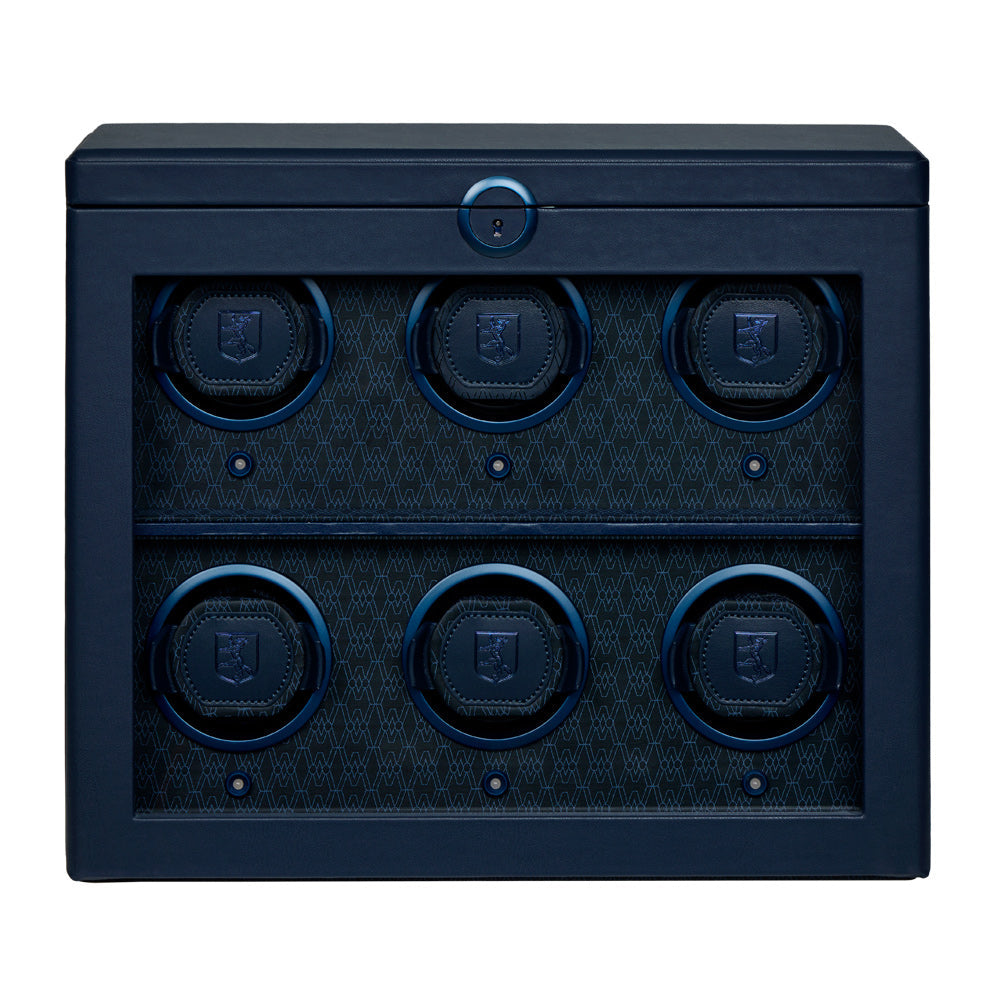 WOLF Earth 6 Piece Watch Winder in Midnight Blue