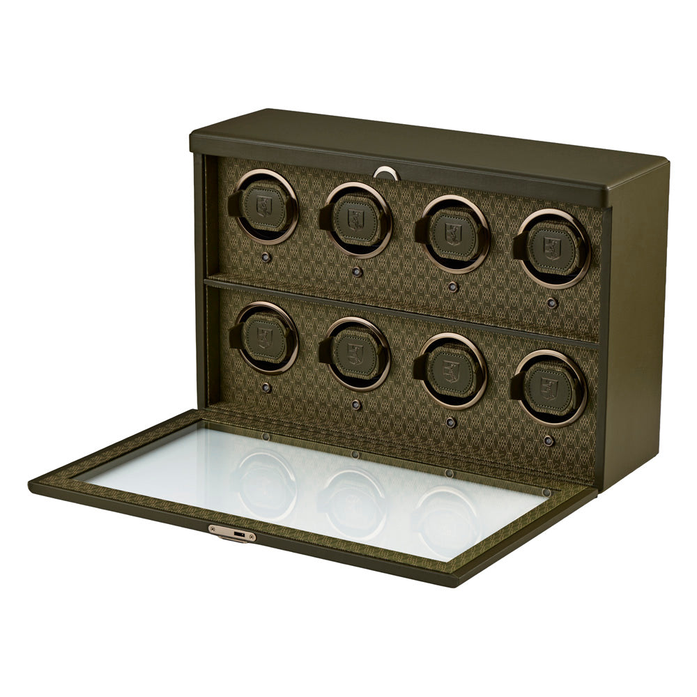 WOLF Earth 8 Piece Watch Winder in Olive