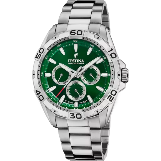 Festina Men's Elegant Stainless Steel Timepiece with Green Dial F20623/3