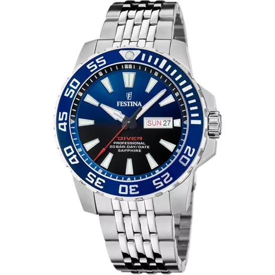 Festina Blue Dial Stainless Steel Bracelet Men's Watch F20661/1