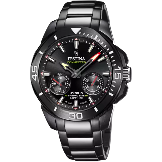 Festina Connected Black Dial Black Stainless Steel Strap 316L Men's Watch F20648/1