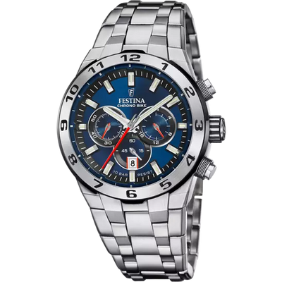 Festina Chrono Bike Blue Dial Stainless Steel Strap Men's Watch F20670/1