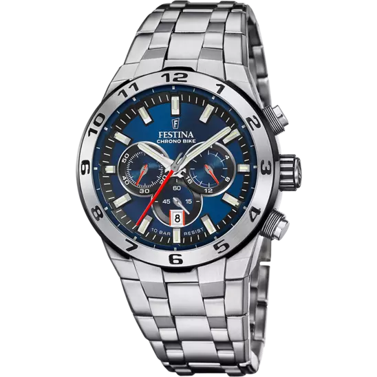 Festina Chrono Bike Blue Dial Stainless Steel Strap Men's Watch F20670/1