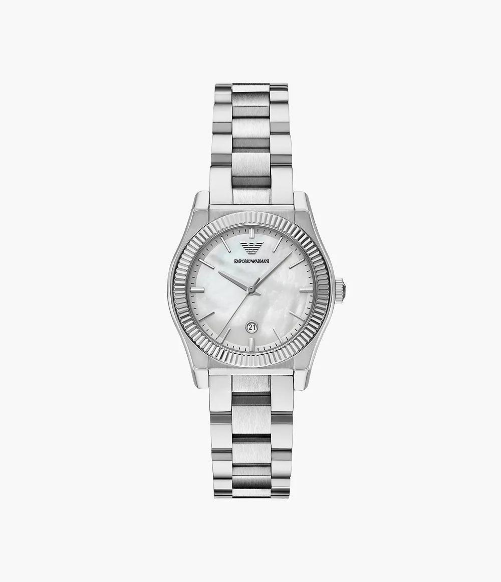 Emporio Armani Three Hand Stainless Steel Watch AR11723
