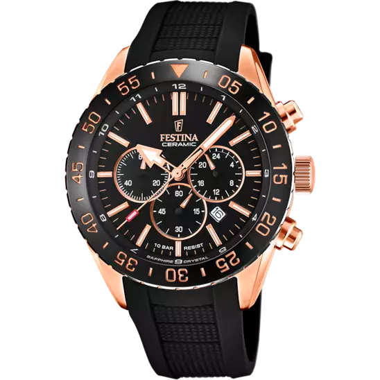 Festina Chrono Bike Black Dial Black Rubber Strap Men's Watch F20516/2