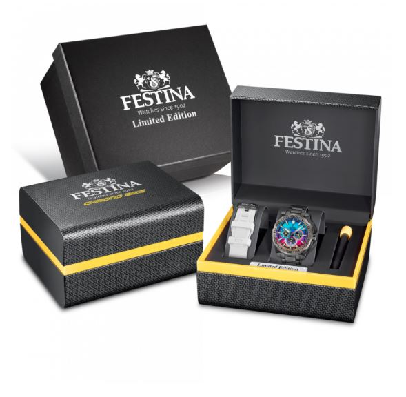 Festina Chrono Bike Limited Edition Black Stainless Steel Band Watch f20731/2