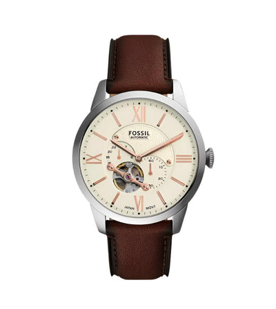 Fossil Townsman Multifunction Brown Leather Strap Watch ME3266