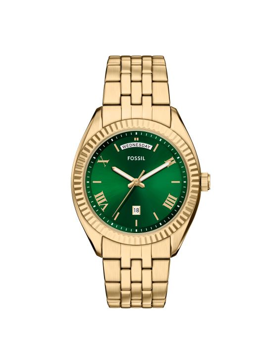 Fossil Campbell Three Hand Gold Stainless Steel Watch FS6142