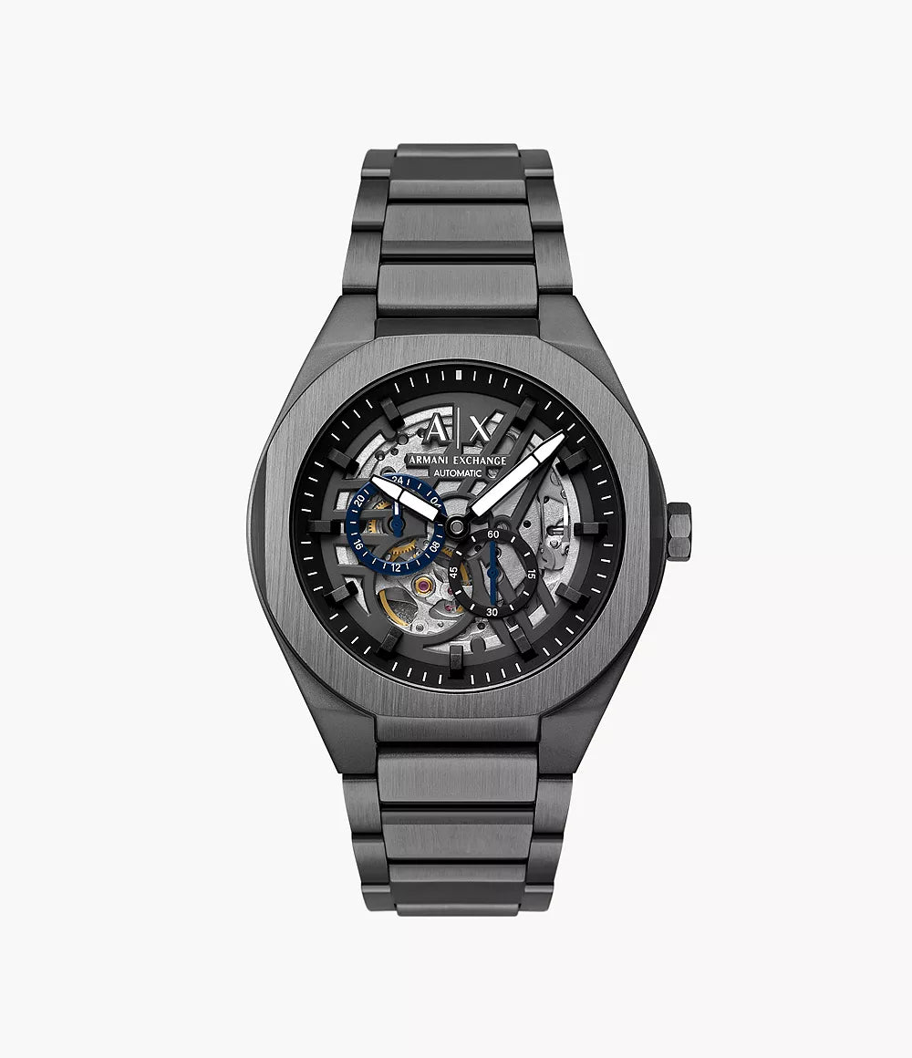 Armani Exchange  Sync Automatic Gunmetal Stainless Steel Watch AX4196