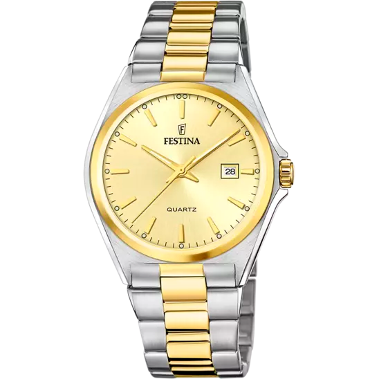 Festina Men's Elegance Stainless Steel Watch with Champagne Dial F20554/3