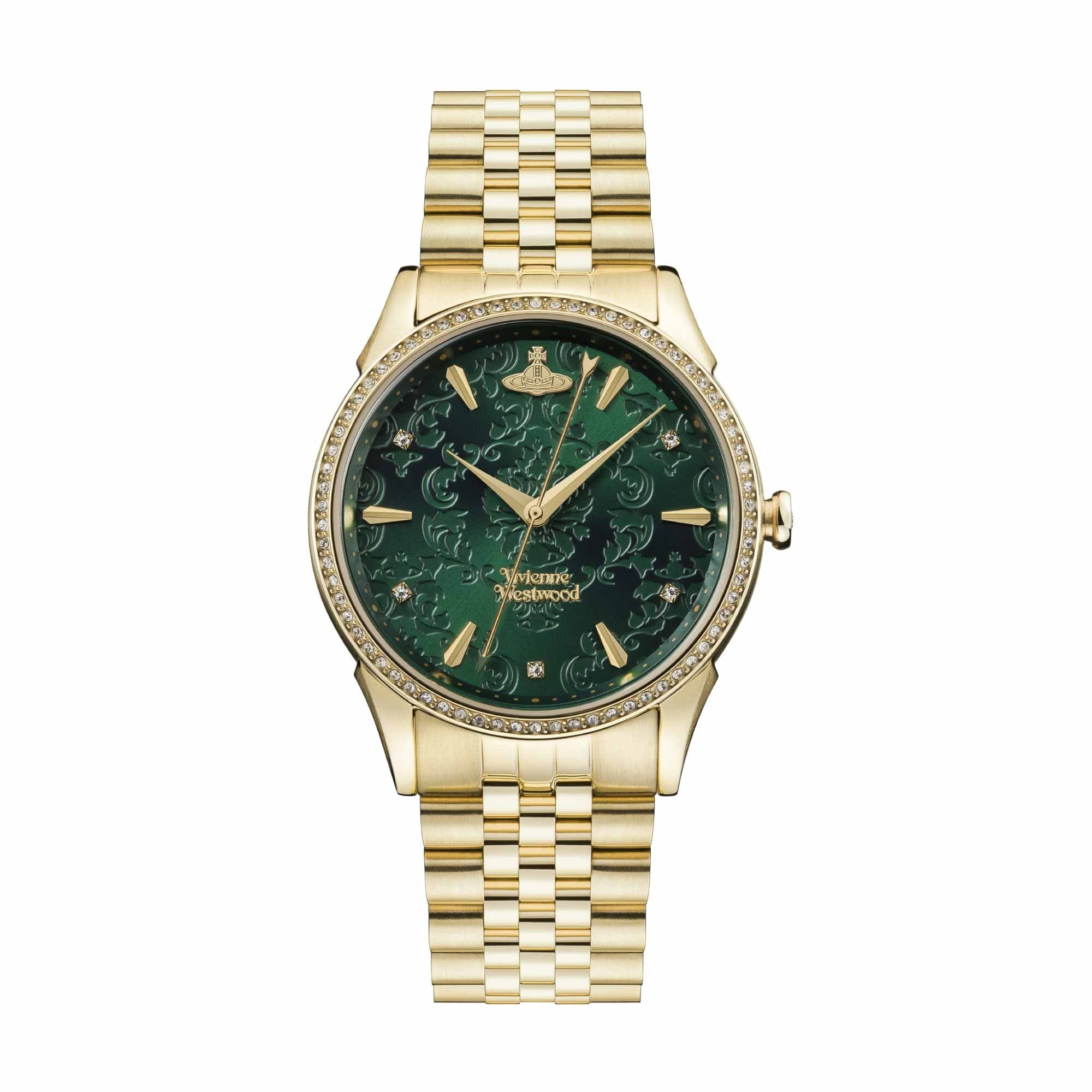 Vivienne Westwood Wallace Gold Dial Stainless Steel Women's Watch VV208GDGD