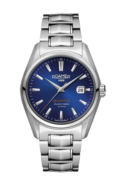 Roamer Searock 42mm Blue Dial Stainless Steel Strap Watch