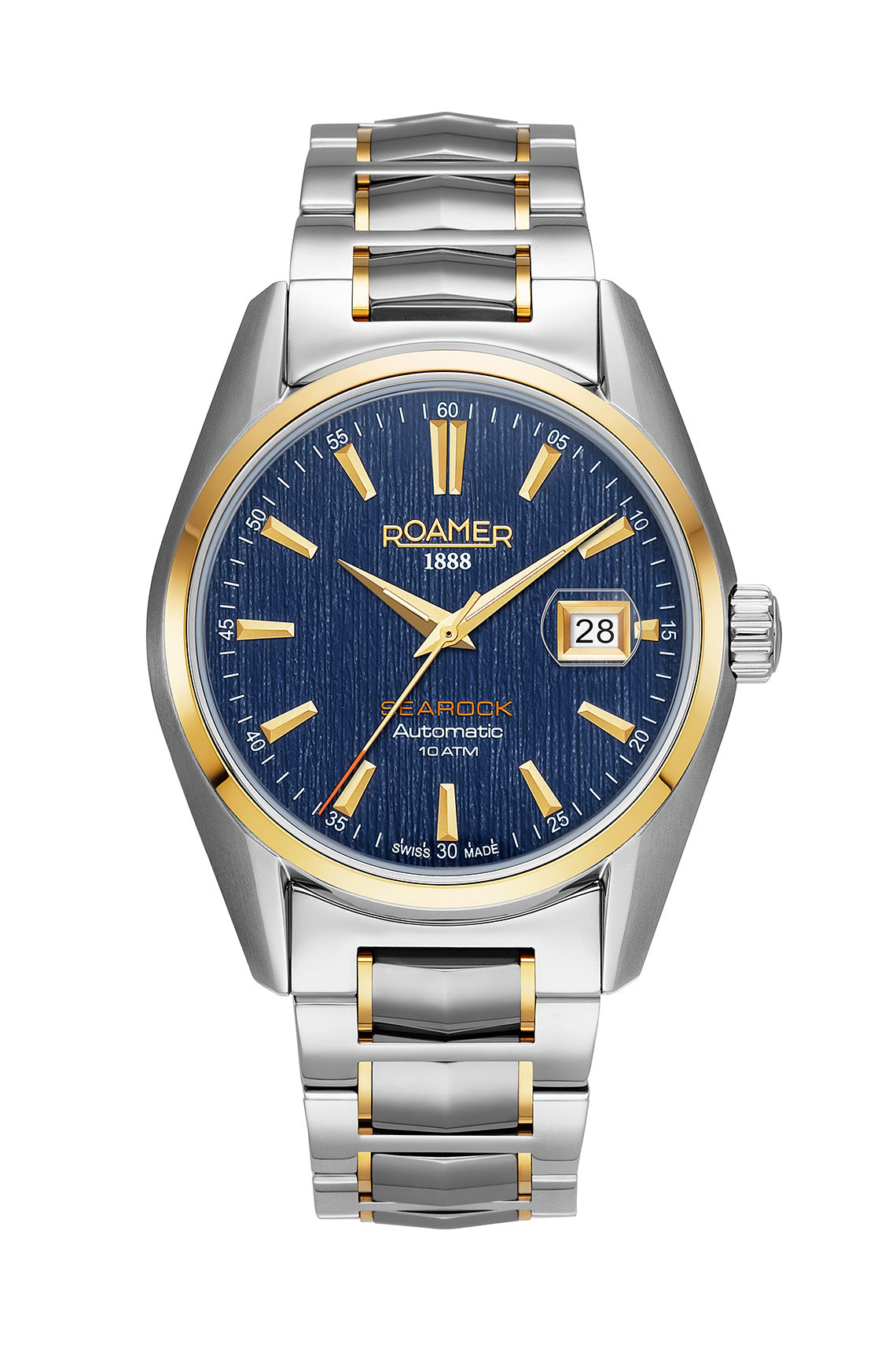 Roamer Searock 42mm Blue Dial Two Tone Stainless Steel Strap Watch